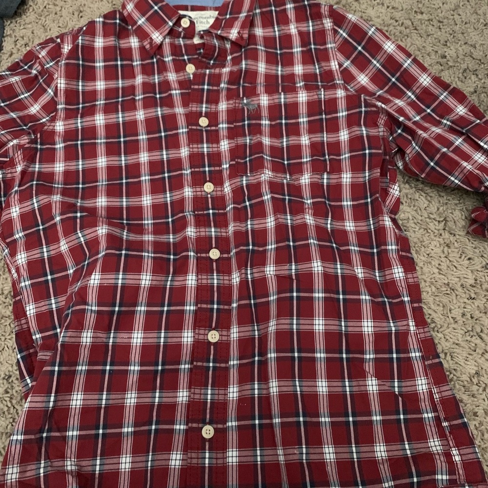 Plaid long sleeve dress shirts